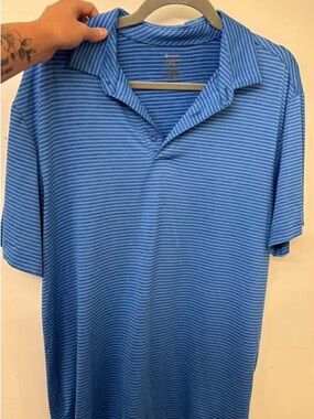 Blue Striped Polo Shirt - Men